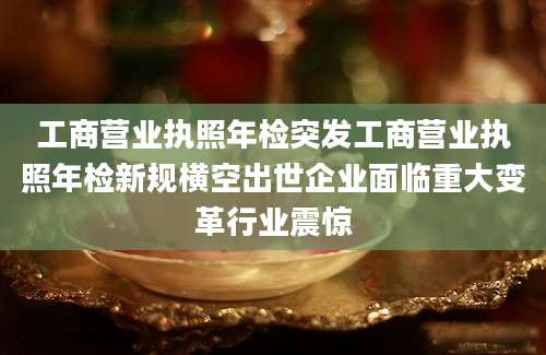 工商营业执照年检突发工商营业执照年检新规横空出世企业面临重大变革行业震惊