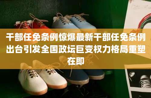 干部任免条例惊爆最新干部任免条例出台引发全国政坛巨变权力格局重塑在即