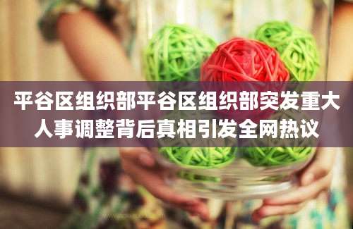 平谷区组织部平谷区组织部突发重大人事调整背后真相引发全网热议