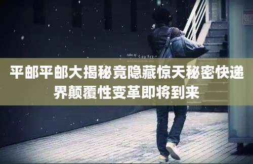 平邮平邮大揭秘竟隐藏惊天秘密快递界颠覆性变革即将到来
