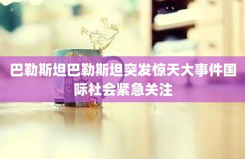 巴勒斯坦巴勒斯坦突发惊天大事件国际社会紧急关注