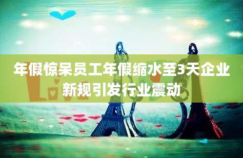 年假惊呆员工年假缩水至3天企业新规引发行业震动