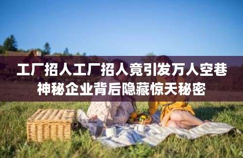 工厂招人工厂招人竟引发万人空巷神秘企业背后隐藏惊天秘密