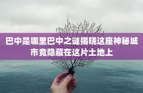 巴中是哪里巴中之谜揭晓这座神秘城市竟隐藏在这片土地上