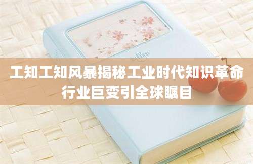 工知工知风暴揭秘工业时代知识革命行业巨变引全球瞩目