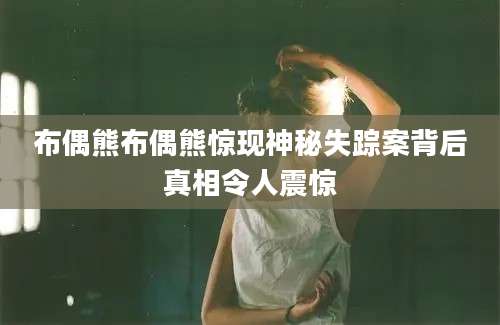 布偶熊布偶熊惊现神秘失踪案背后真相令人震惊