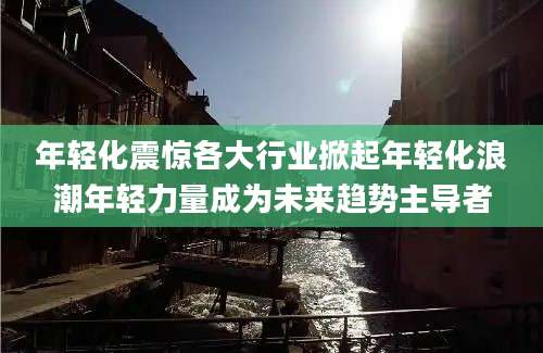 年轻化震惊各大行业掀起年轻化浪潮年轻力量成为未来趋势主导者