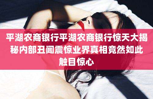 平湖农商银行平湖农商银行惊天大揭秘内部丑闻震惊业界真相竟然如此触目惊心
