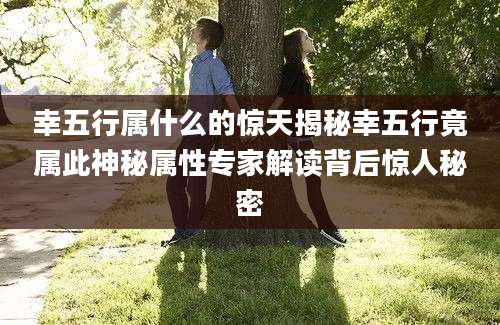 幸五行属什么的惊天揭秘幸五行竟属此神秘属性专家解读背后惊人秘密