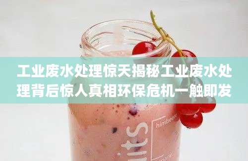 工业废水处理惊天揭秘工业废水处理背后惊人真相环保危机一触即发