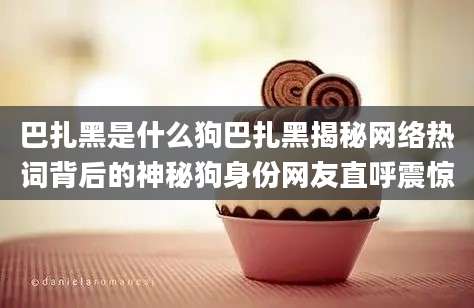 巴扎黑是什么狗巴扎黑揭秘网络热词背后的神秘狗身份网友直呼震惊