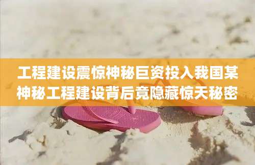 工程建设震惊神秘巨资投入我国某神秘工程建设背后竟隐藏惊天秘密
