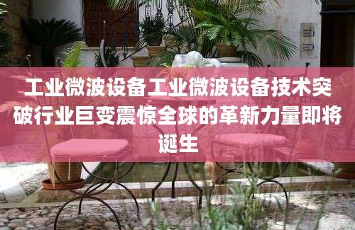 工业微波设备工业微波设备技术突破行业巨变震惊全球的革新力量即将诞生