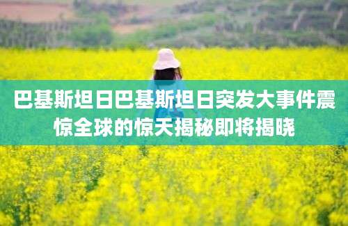 巴基斯坦日巴基斯坦日突发大事件震惊全球的惊天揭秘即将揭晓