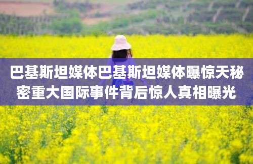巴基斯坦媒体巴基斯坦媒体曝惊天秘密重大国际事件背后惊人真相曝光