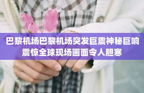 巴黎机场巴黎机场突发巨震神秘巨响震惊全球现场画面令人胆寒