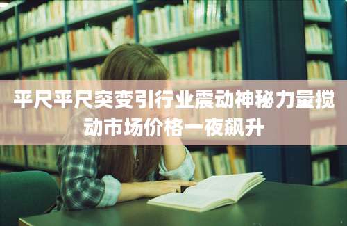 平尺平尺突变引行业震动神秘力量搅动市场价格一夜飙升