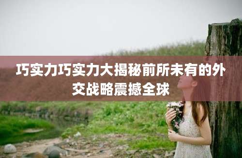 巧实力巧实力大揭秘前所未有的外交战略震撼全球