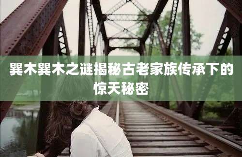 巽木巽木之谜揭秘古老家族传承下的惊天秘密