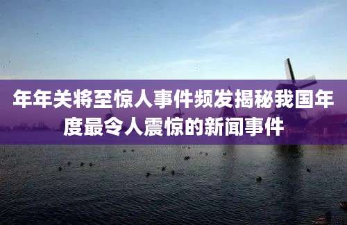 年年关将至惊人事件频发揭秘我国年度最令人震惊的新闻事件