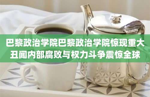 巴黎政治学院巴黎政治学院惊现重大丑闻内部腐败与权力斗争震惊全球