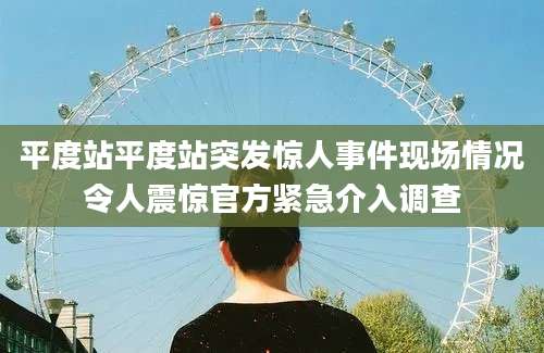 平度站平度站突发惊人事件现场情况令人震惊官方紧急介入调查
