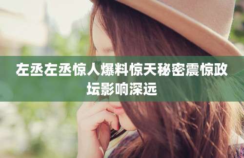 左丞左丞惊人爆料惊天秘密震惊政坛影响深远