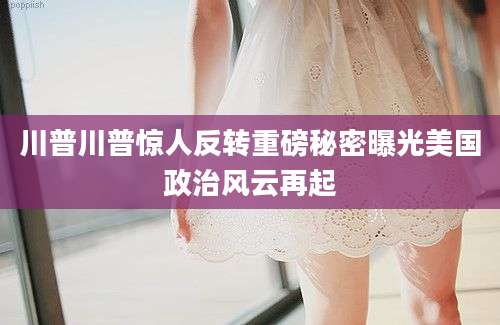 川普川普惊人反转重磅秘密曝光美国政治风云再起