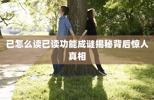已怎么读已读功能成谜揭秘背后惊人真相