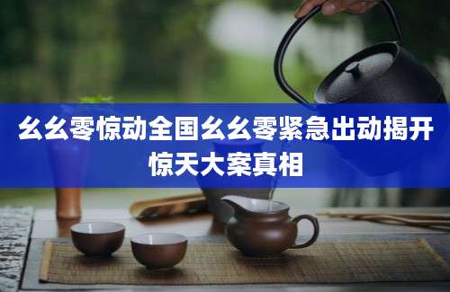 幺幺零惊动全国幺幺零紧急出动揭开惊天大案真相