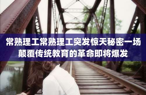 常熟理工常熟理工突发惊天秘密一场颠覆传统教育的革命即将爆发