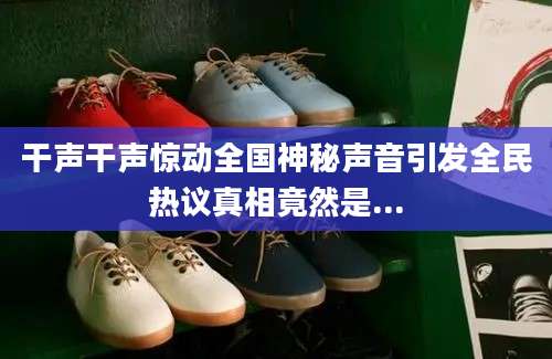 干声干声惊动全国神秘声音引发全民热议真相竟然是...