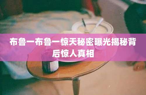 布鲁一布鲁一惊天秘密曝光揭秘背后惊人真相