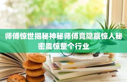师傅惊世揭秘神秘师傅竟隐藏惊人秘密震惊整个行业