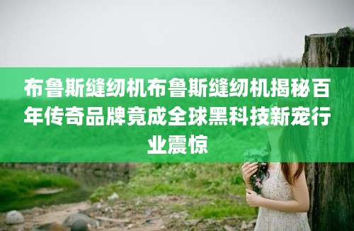 布鲁斯缝纫机布鲁斯缝纫机揭秘百年传奇品牌竟成全球黑科技新宠行业震惊