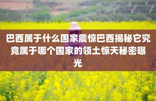 巴西属于什么国家震惊巴西揭秘它究竟属于哪个国家的领土惊天秘密曝光