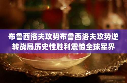 布鲁西洛夫攻势布鲁西洛夫攻势逆转战局历史性胜利震惊全球军界