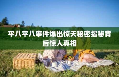 平八平八事件爆出惊天秘密揭秘背后惊人真相