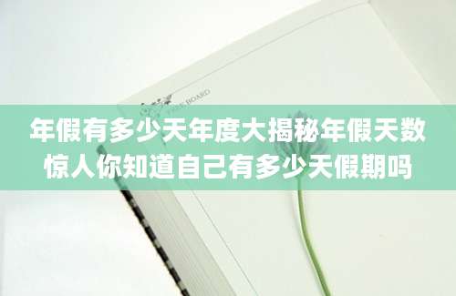 年假有多少天年度大揭秘年假天数惊人你知道自己有多少天假期吗