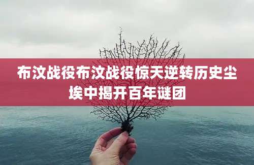 布汶战役布汶战役惊天逆转历史尘埃中揭开百年谜团
