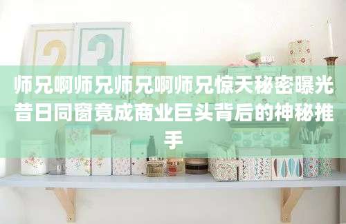 师兄啊师兄师兄啊师兄惊天秘密曝光昔日同窗竟成商业巨头背后的神秘推手