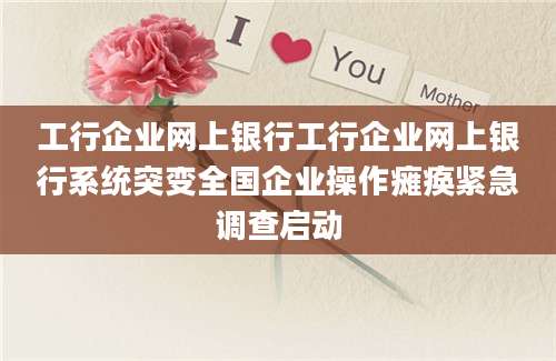 工行企业网上银行工行企业网上银行系统突变全国企业操作瘫痪紧急调查启动